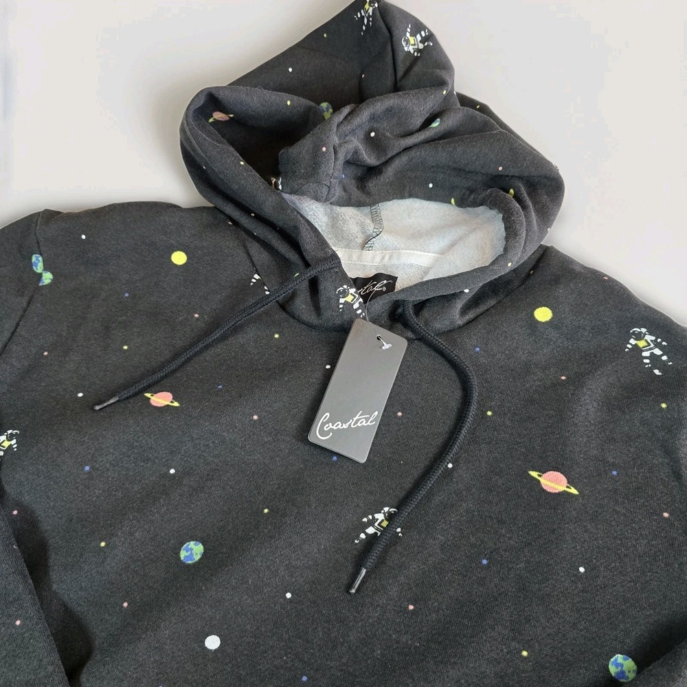 New Coastal Mens Hoodie‎ All Over Print Astronaut Medium